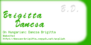 brigitta dancsa business card